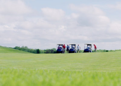 group of veterans golfing